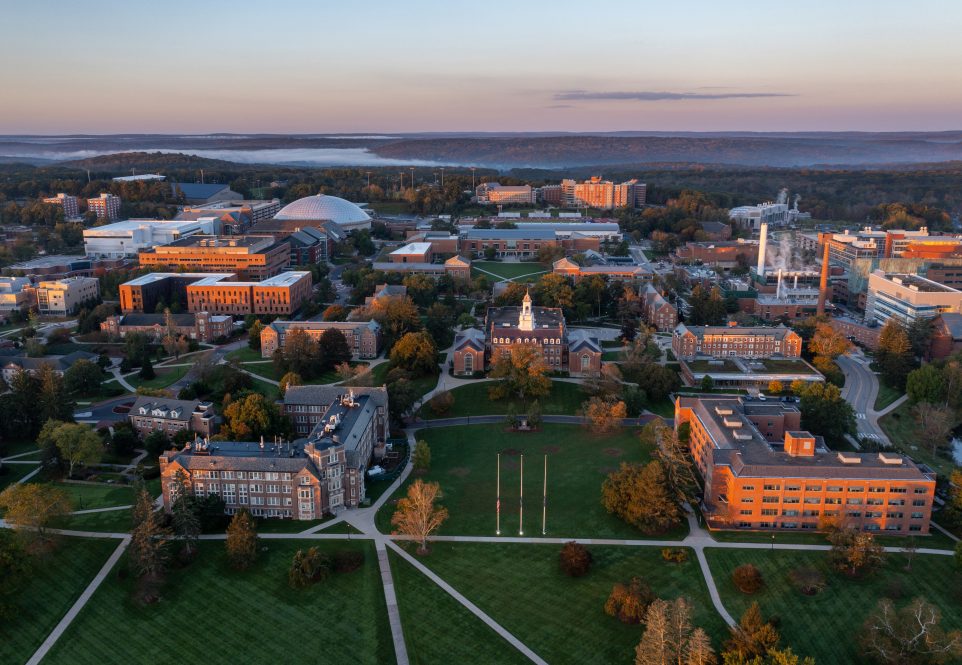 Aerial image of the University of Connecticut during Fall 2023. (Tom Rettig/UConn Photo) 