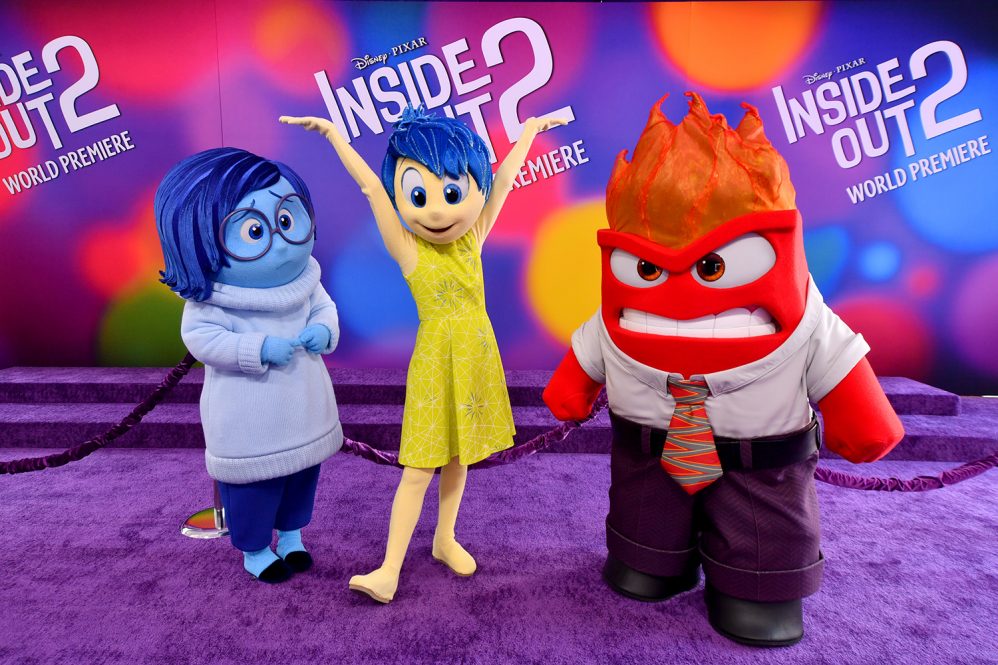 Characters from the film are seen during the world premiere of Disney and Pixar's 