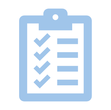 Blue clipboard icon