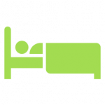 Green bed icon