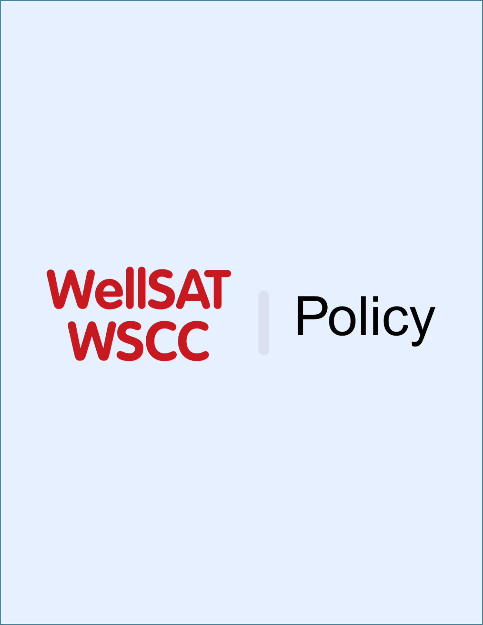 WellSAT WSCC Policy